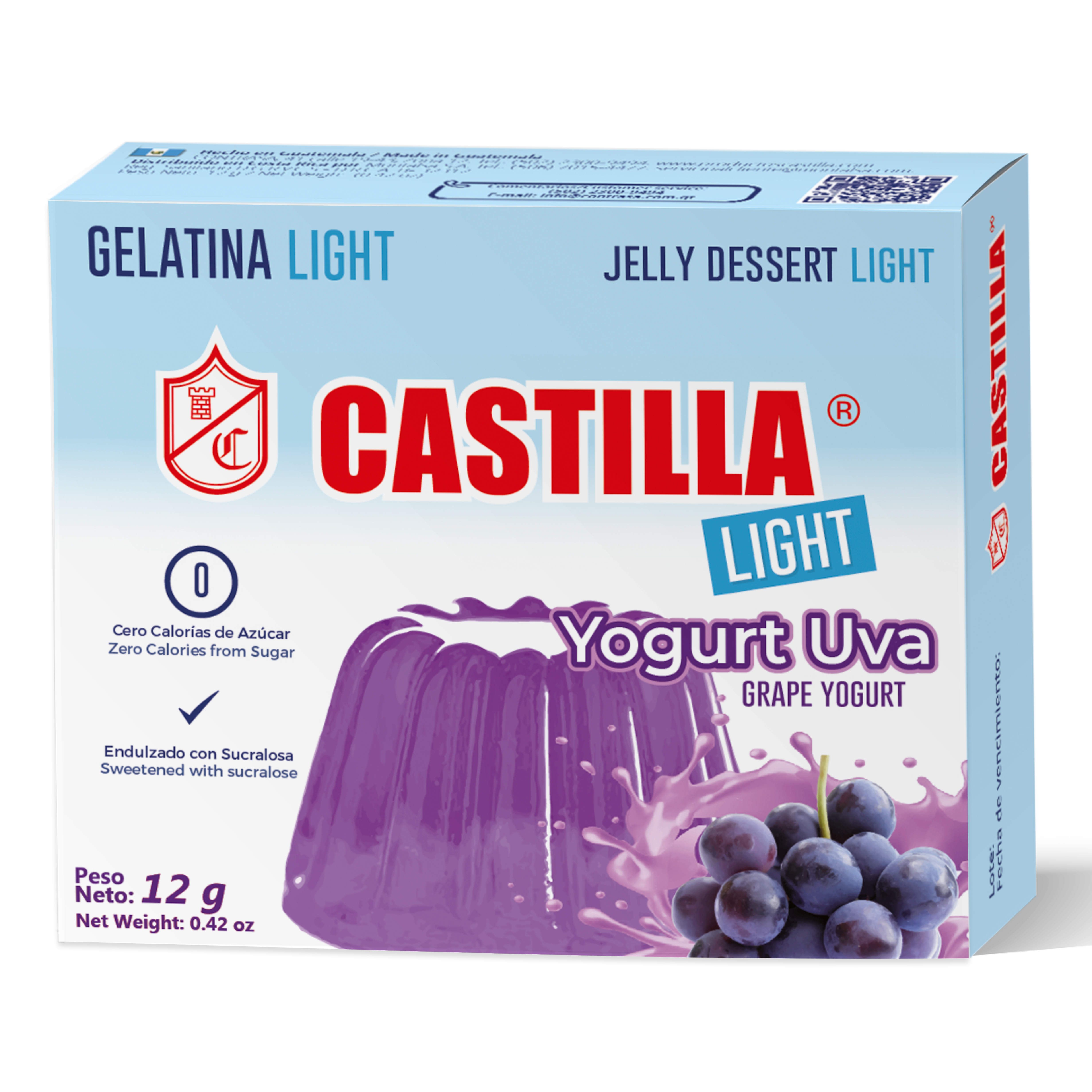 Gelatina Castilla Light Yogurt y Uva 12g